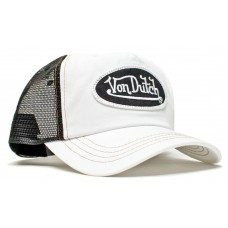 Authentic Brand New Von Dutch BLACK mesh on WHITE Cap Hat Trucker Mesh Snapback  eb-33685779